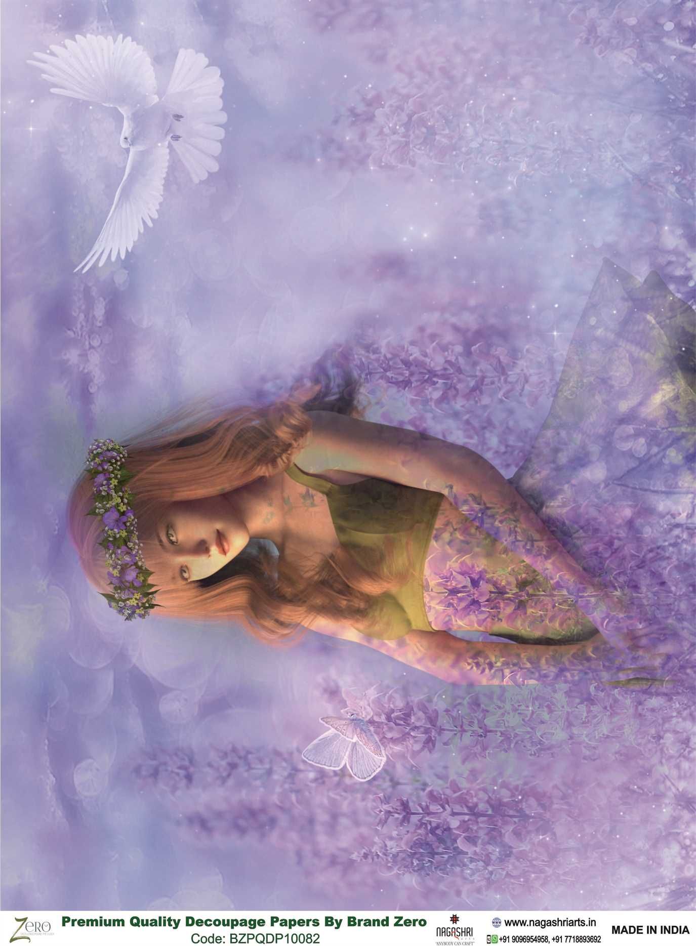 Brand Zero Premium Quality Decoupage Paper Pack of Two - Design Code: BZPQDP10082