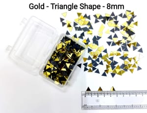 Gold Mirror Cutouts for Lippan Art - Triangle Shape - 8mm - Select Your Quantity
